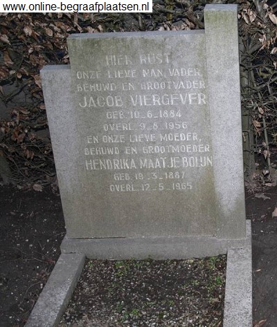 Jacob Viergever 1884-1956 and Hendrika Maatje Bolijn 1887-1965